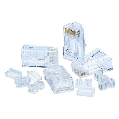 IDEAL Industries 85-365 CAT5e Shielded Feed-Thru RJ-45 for 0.041" max. conductors, 25/pack