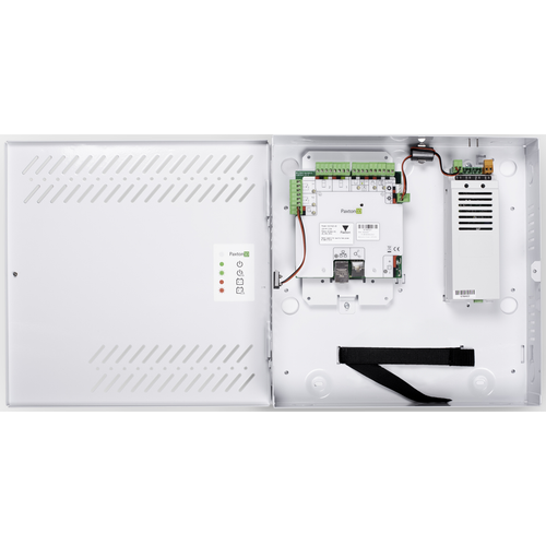 Paxton10, Single Door Controller with Metal Housing and 12-24VDC 2 Amp PSU, Wall Mount, TCP/IP, 2 Relays, Door Contact Input, Exit Button Input, Tamper Input, 24VAC, UL, FCC