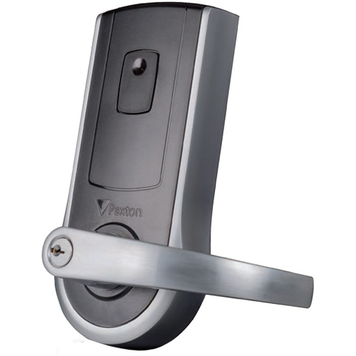 Paxton Net 2 PaxLock, Galaxy Lever, Schlage C Keyway, 2.4GHz, 1-60 Second, Battery Powered, 2-3/4in Backset, AES 128bit, ANSI, UL, Black