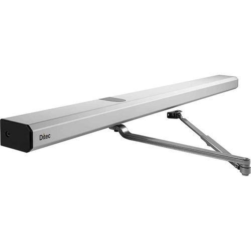 Record USA Slim Low Energy Auto Operator with Push & Pull Arms, 1-7/8in H x 3in D x 39.5in L, Includes Power Adaptor Plug-in Cables 120VAC