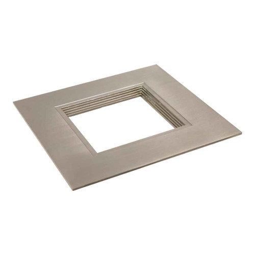 Halo RSQ6TRMSNB 6" square trim, satin nickel flange and baffle