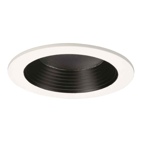 Halo TL3R2GBBWF 3.25" aperture conical baffle, open, self-flanged, microprismatic lens, matte black baffle, matte white flange