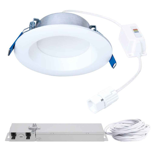 Halo LTQL4069S1EDM 4-inch LT QuickLink Low Voltage Lighting, 600 lumens (nominal), 90 CRI min, 5-color selectable CCT, 120V, phase cut 5% dimming, Direct mount canless installation