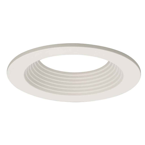 Halo TL3RWBWF 3.25" aperture conical baffle, open, self-flanged, matte white baffle, matte white flange