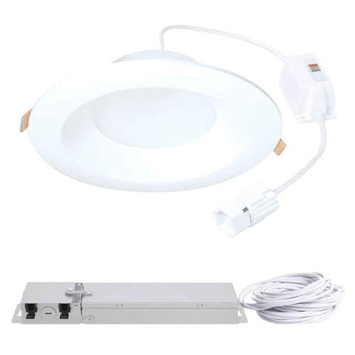 Halo LTQL6069S1EDM 6-inch LT QuickLink Low Voltage Lighting, 600 lumens (nominal), 90 CRI min, 5-color selectable CCT, 120V, phase cut 10% dimming, Direct mount canless installation