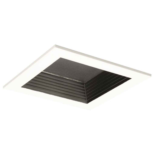Halo TLS3R2GBBWF 3.25" Square Baffle, Diffuse Lens, Self Flanged, matte black baffle, matte white flange