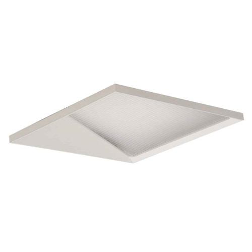 Halo TLS3LWW6GMWRL 3.25" Square Angle Cut Lens, Wall Wash, Rimless, linear spread lens, matte white reflector and flange