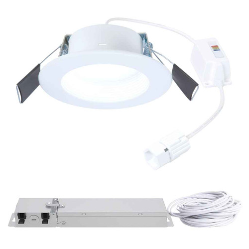 Halo RLQL4069SE010DM-8PK 4-inch RL QuickLink Low Voltage Lighting, 600 lumens (nominal), 90 CRI min, 5-color selectable CCT, 120-277V, 0-10V 5% dimming, Direct mount canless installation, 8 pack kit including driver