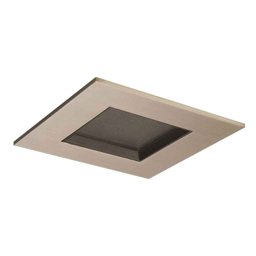 Halo TLS3PIN2GBNBB 3.25" Square Pinhole w/Oculus, Diffuse Lens, Self Flanged, microprismatic lens, brushed nickel flange, black oculus