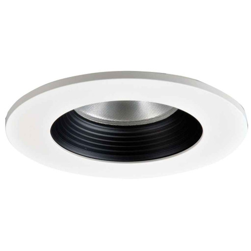Halo TL403BBS 4" LED Trim, Solite(R) Glass Lens, Black Baffle Reflector, Matte White Ring, Shower Rated