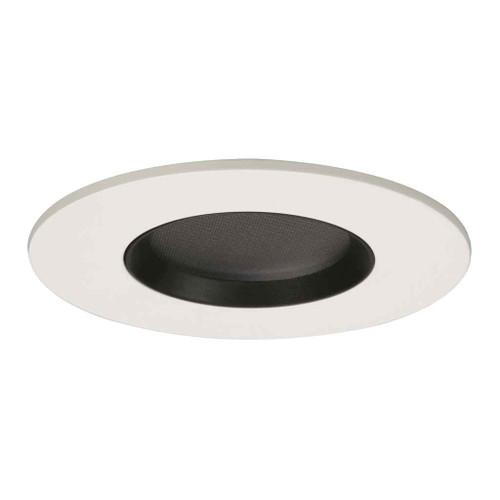 Halo TLS3PIN2GMWBB 3.25" Square Pinhole w/Oculus, Diffuse Lens, Self Flanged, microprismatic lens, matte white flange, black oculus