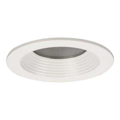 Halo TL3R2GWBWF 3.25" aperture conical baffle, open, self-flanged, microprismatic lens, matte white baffle, matte white flange
