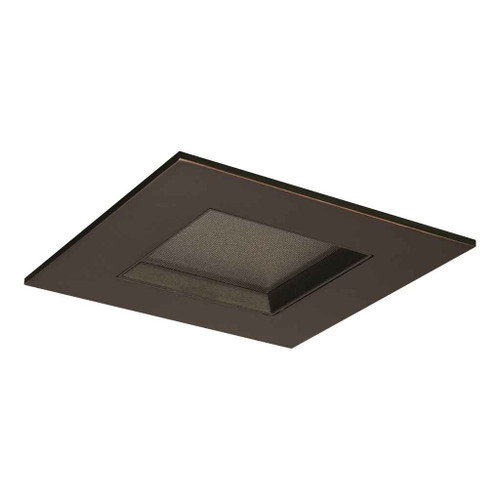 Halo TLS3PIN2GORBBB 3.25" Square Pinhole w/Oculus, Diffuse Lens, Self Flanged, microprismatic lens, oil rubbed bronze flange, black oculus
