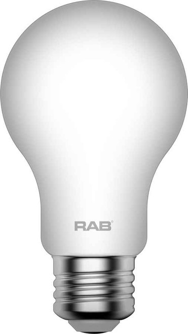 RAB A19-9-E26-950-F-F DECORATIVE 810 LUMENS A19 9W BASE E26 90CRI 5000K FILAMENT FROSTED