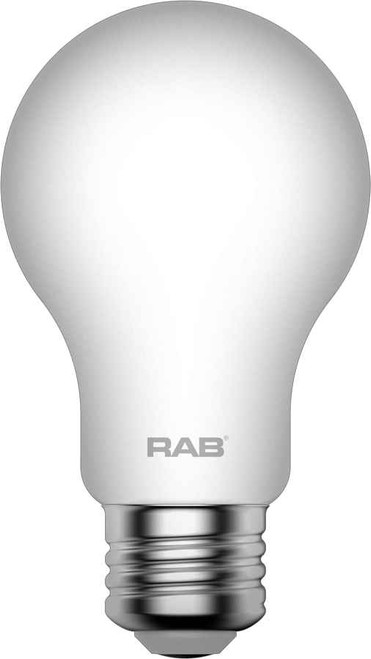 RAB A19-5-E26-950-F-F DECORATIVE 450 LUMENS A19 5W BASE E26 90CRI 5000K FILAMENT FROSTED