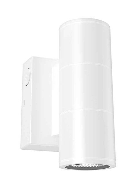 RAB CD34FA3W-10-508-WC CYL34 3" 5W UP/5W DOWN 800LM 3/4/5K CRI80 50D WALL WHITE CLEAR LENS