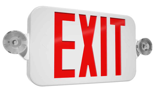 RAB ECOMBO34-R ULTRA ECONOMY EXIT/EM UNV FACE 2-HEADS RED LETTERS REMOTE CAPACITY