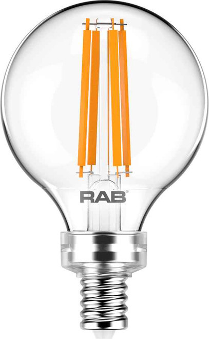 RAB G16.5-3-E26-950-F-C DECORATIVE 350 LUMENS G16.5 3.8W BASE E26 90CRI 5000K FILAMENT CLEAR RAB G16.5-3-E26-950-F-C DECORATIVE 350 LUMENS G16.5 3.8W BASE E26 90CRI 5000K FILAMENT CLEAR