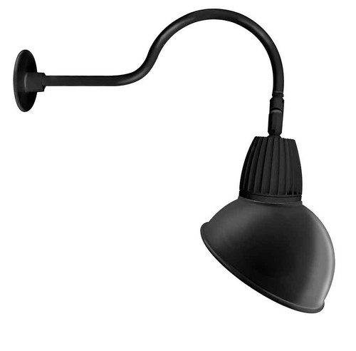 RAB GN1LED13YADB DECORATIVE 329 LUMENS GOOSENECK 13W 3000K 24 INCHES ARM ANGLED DOME 15 INCHES BLACK RAB GN1LED13YADB DECORATIVE 329 LUMENS GOOSENECK 13W 3000K 24 INCHES ARM ANGLED DOME 15 INCHES BLACK