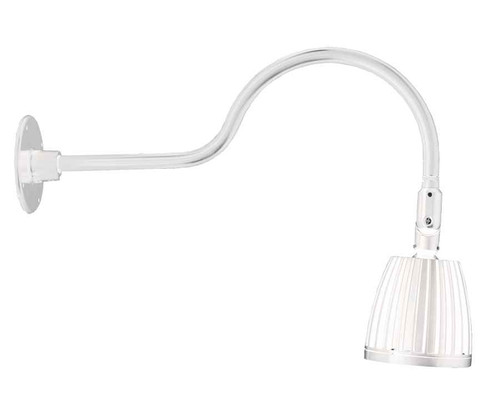 RAB GN1LED13YW DECORATIVE 627 LUMENS GOOSENECK 13W 3000K 24 INCHES ARM 15 INCHES WHITE RAB GN1LED13YW DECORATIVE 627 LUMENS GOOSENECK 13W 3000K 24 INCHES ARM 15 INCHES WHITE