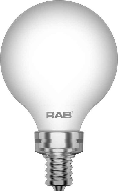 RAB G16.5-3-E12-950-F-F DECORATIVE 350 LUMENS G16.5 3.8W BASE E12 90CRI 5000K FILAMENT FROSTED RAB G16.5-3-E12-950-F-F DECORATIVE 350 LUMENS G16.5 3.8W BASE E12 90CRI 5000K FILAMENT FROSTED