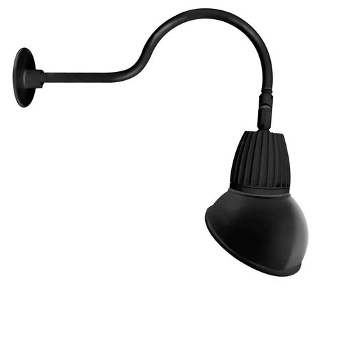RAB GN1LED26YAD11B DECORATIVE 809 LUMENS GOOSENECK 26W 3000K 24 INCHES ARM ANGLED DOME 11 INCHES BLACK RAB GN1LED26YAD11B DECORATIVE 809 LUMENS GOOSENECK 26W 3000K 24 INCHES ARM ANGLED DOME 11 INCHES BLACK