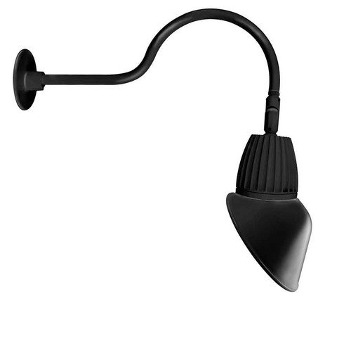 RAB GN1LED26YRAC11B DECORATIVE 844 LUMENS GOOSENECK 26W 3000K 24 INCHES ARM ANGLED CONE RECTANGULAR 11 INCHES BLACK RAB GN1LED26YRAC11B DECORATIVE 844 LUMENS GOOSENECK 26W 3000K 24 INCHES ARM ANGLED CONE RECTANGULAR 11 INCHES BLACK