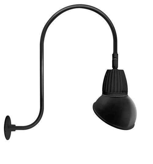 RAB GN3LED13NAD11B DECORATIVE 370 LUMENS GOOSENECK 13W 4000K UP CURVE 30 INCHES HIGH & 25 INCHES FROM THE WALL ANGLED DOME FLOOD 11 INCHES BLACK RAB GN3LED13NAD11B DECORATIVE 370 LUMENS GOOSENECK 13W 4000K UP CURVE 30 INCHES HIGH & 25 INCHES FROM THE WALL ANGLED DOME FLOOD 11 INCHES BLACK