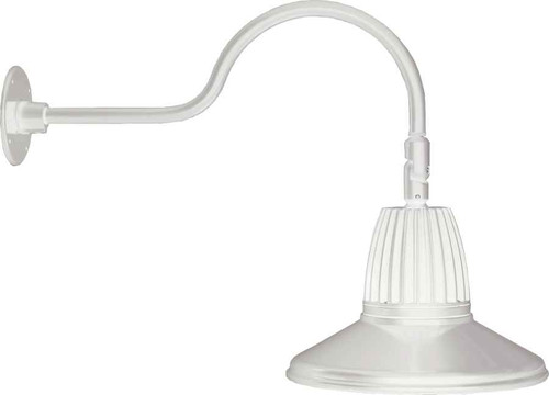 RAB GN1LED13YSSTW DECORATIVE 606 LUMENS GOOSENECK 13W 3000K 24 INCHES ARM STRAIGHT SHADE SPOT 15 INCHES WHITE RAB GN1LED13YSSTW DECORATIVE 606 LUMENS GOOSENECK 13W 3000K 24 INCHES ARM STRAIGHT SHADE SPOT 15 INCHES WHITE