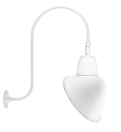 RAB GN3LED26NACW DECORATIVE 1487 LUMENS GOOSENECK 26W 4000K UP CURVE 30 INCHES HIGH & 25 INCHES FROM THE WALL ANGLED CONE FLOOD 15 INCHES WHITE RAB GN3LED26NACW DECORATIVE 1487 LUMENS GOOSENECK 26W 4000K UP CURVE 30 INCHES HIGH & 25 INCHES FROM THE WALL ANGLED CONE FLOOD 15 INCHES WHITE