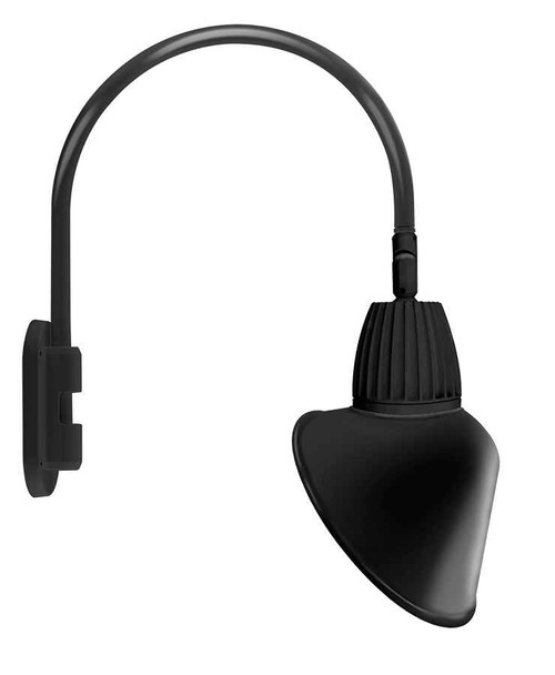 RAB GN4LED13YACB DECORATIVE 344 LUMENS GOOSENECK 13W 3000K 20 INCHES HIGH & 19 INCHES FROM THE WALL ANGLED CONE 15 INCHES BLACK RAB GN4LED13YACB DECORATIVE 344 LUMENS GOOSENECK 13W 3000K 20 INCHES HIGH & 19 INCHES FROM THE WALL ANGLED CONE 15 INCHES BLACK