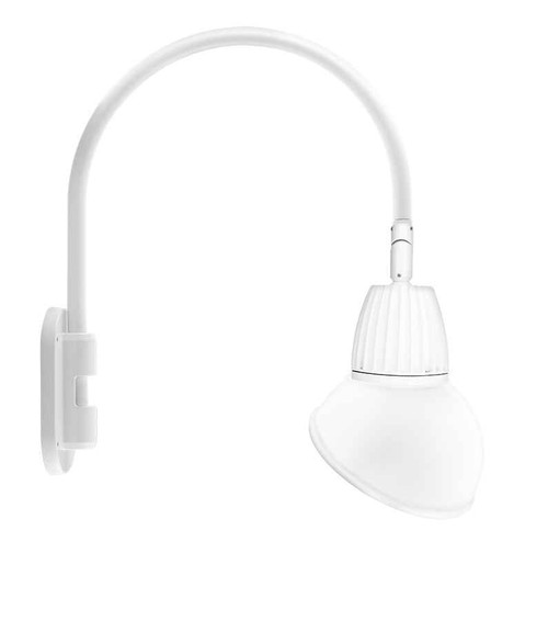 RAB GN4LED26YRAD11W DECORATIVE 1230 LUMENS GOOSENECK 26W 3000K 20 INCHES HIGH & 19 INCHES FROM THE WALL ANGLED DOME RECTANGULAR 11 INCHES WHITE RAB GN4LED26YRAD11W DECORATIVE 1230 LUMENS GOOSENECK 26W 3000K 20 INCHES HIGH & 19 INCHES FROM THE WALL ANGLED DOME RECTANGULAR 11 INCHES WHITE