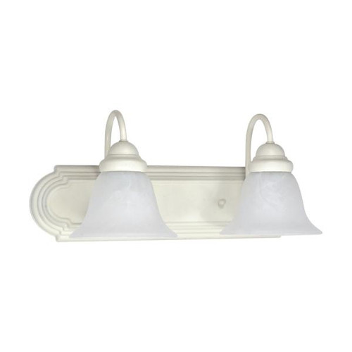 NUVO Lighting NUV-60-332 Ballerina - 2 Light - 18 in. - Vanity with Alabaster Glass Bell Shades