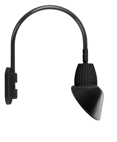 RAB GN4LED13YRAC11B DECORATIVE 344 LUMENS GOOSENECK 13W 3000K 20 INCHES HIGH & 19 INCHES FROM THE WALL ANGLED CONE RECTANGULAR 11 INCHES BLACK RAB GN4LED13YRAC11B DECORATIVE 344 LUMENS GOOSENECK 13W 3000K 20 INCHES HIGH & 19 INCHES FROM THE WALL ANGLED CONE RECTANGULAR 11 INCHES BLACK