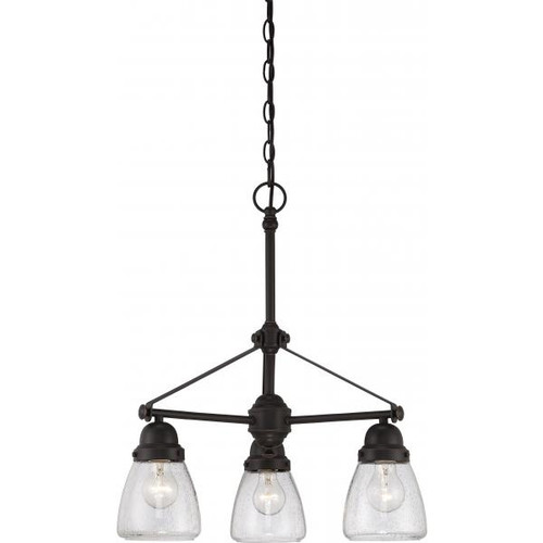 NUVO Lighting NUV-60-5546 Laurel - 3 Light - Chandelier with Clear Seeded Glass