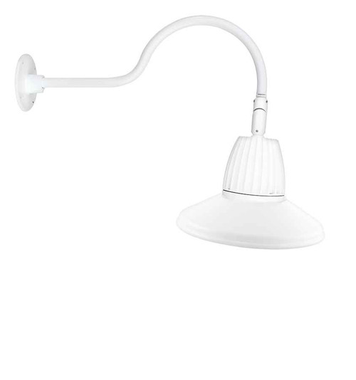 RAB GN1LED26YSTW DECORATIVE 1348 LUMENS GOOSENECK 26W 3000K 24 INCHES ARM STRAIGHT SHADE FLOOD 15 INCHES WHITE RAB GN1LED26YSTW DECORATIVE 1348 LUMENS GOOSENECK 26W 3000K 24 INCHES ARM STRAIGHT SHADE FLOOD 15 INCHES WHITE