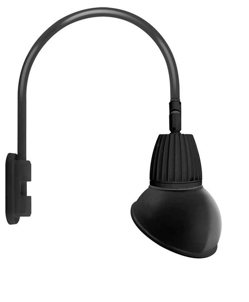 RAB GN5LED26YRAD11B DECORATIVE 809 LUMENS GOOSENECK 26W 3000K POLE 20 INCHES HIGH & 19 INCHES FROM POLE ANGLED DOME RECTANGULAR 11 INCHES BLACK RAB GN5LED26YRAD11B DECORATIVE 809 LUMENS GOOSENECK 26W 3000K POLE 20 INCHES HIGH & 19 INCHES FROM POLE ANGLED DOME RECTANGULAR 11 INCHES BLACK