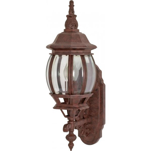 NUVO Lighting NUV-60-3468 Central Park - 1 Light - 20 in. - Wall Lantern with Clear Beveled Glass - Color retail packaging