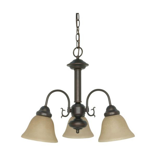 NUVO Lighting NUV-60-1252 Ballerina - 3 Light - 20 in. - Chandelier with Champagne Linen Washed Glass