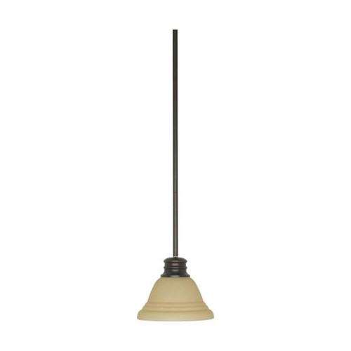 NUVO Lighting NUV-60-1277 Empire - 1 Light - 7 in. - Mini Pendant with Champagne Linen Washed Glass
