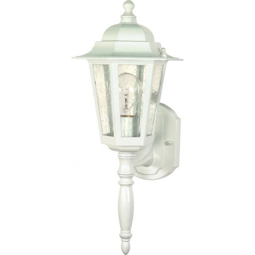 NUVO Lighting NUV-60-3470 Cornerstone - 1 Light - 18 in. - Wall Lantern with Clear Seed Glass - Color retail packaging