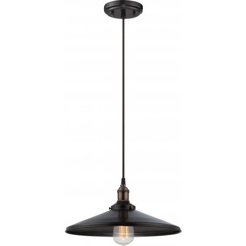 NUVO Lighting NUV-60-5509 Vintage - 1 Light - Pendant with Matching Shade - Vintage Lamp Included