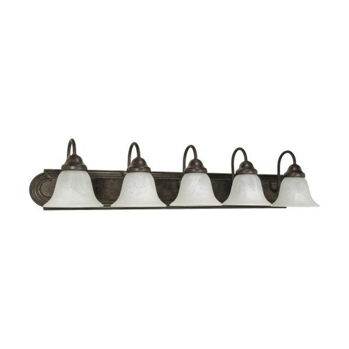 NUVO Lighting NUV-60-327 Ballerina - 5 Light - 36 in. - Vanity with Alabaster Glass Bell Shades