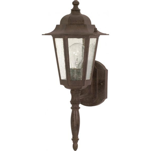 NUVO Lighting NUV-60-3471 Cornerstone - 1 Light - 18 in. - Wall Lantern with Clear Seed Glass - Color retail packaging