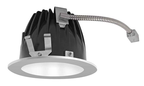 RAB NDLED4RD-80YN-W-S RECESSED DOWNLIGHTS 12 LUMENS NDLED4RD 4 INCH ROUND UNIVERSAL DIMMING 80 DEGREE BEAM SPREAD 3500K 80CRI WHITE CONE SILVER TRIM