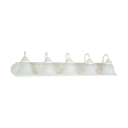 NUVO Lighting NUV-60-335 Ballerina - 5 Light - 36 in. - Vanity with Alabaster Glass Bell Shades
