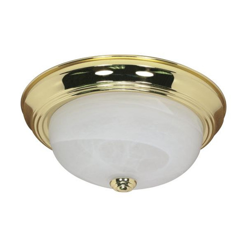 NUVO Lighting NUV-60-214 2 Light - 13 in. - Flush Mount - Alabaster Glass