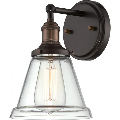 NUVO Lighting NUV-60-5512 Vintage - 1 Light - Sconce with Clear Glass - Vintage Lamp Included