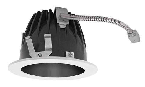 RAB NDLED6RD-50Y-B-W RECESSED DOWNLIGHTS 20 LUMENS NDLED6RD 6 INCH ROUND UNIVERSAL DIMMING 50 DEGREE BEAM SPREAD 3000K 80CRI BLACK CONE WHITE TRIM