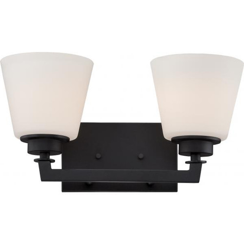 NUVO Lighting NUV-60-5552 Mobili - 2 Light - Vanity Fixture with Satin White Glass